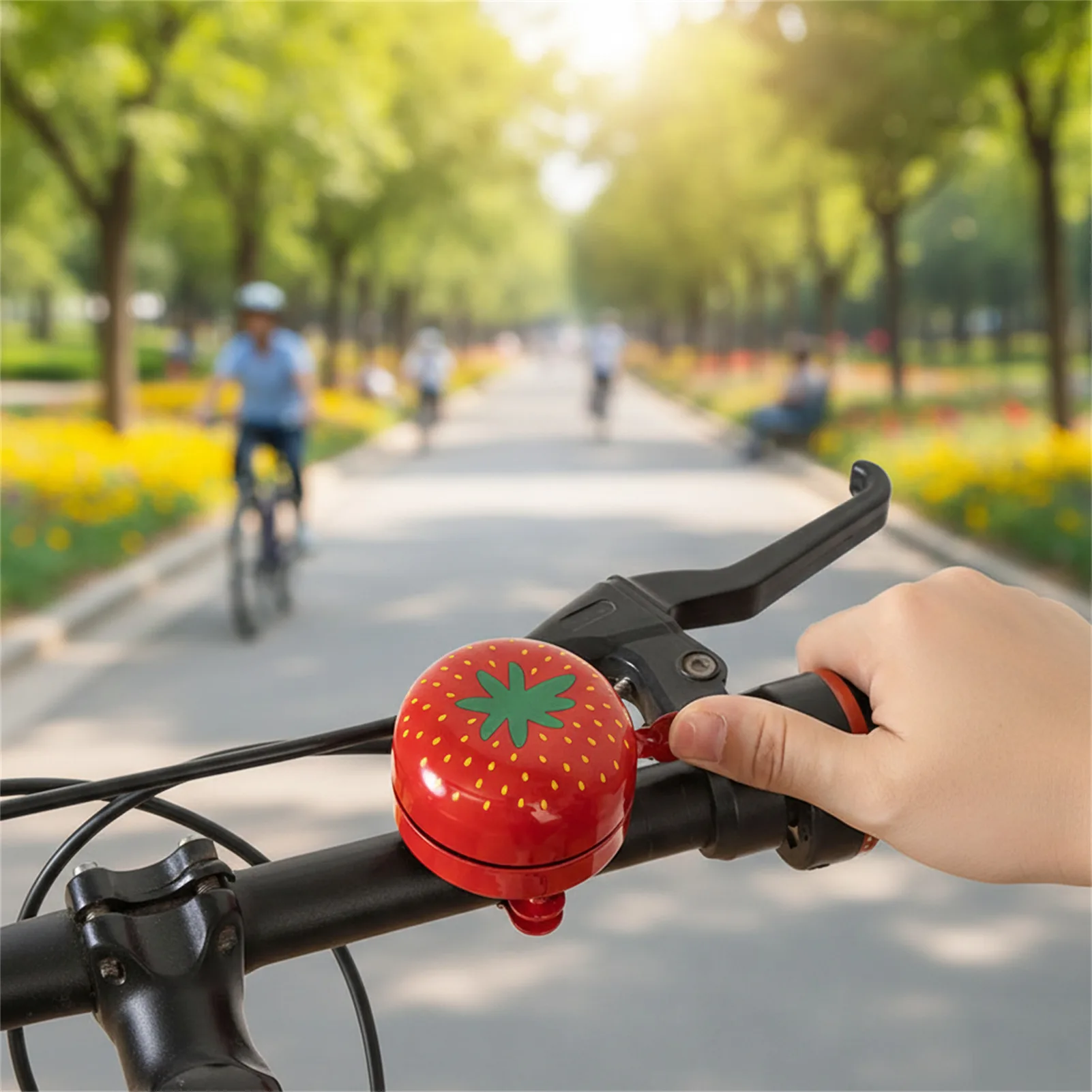 

Мультяшный велосипедный звонок из железного материала, арбузный колокольчик в форме клубники для MTBRoad, велосипедный скутер, электрический велосипед, аксессуары для велоспорта
