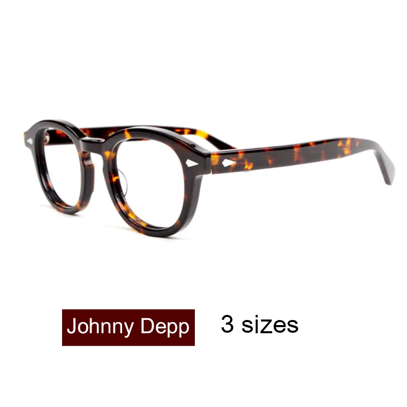 Johnny Depp Eyeglasses Frame Men Lemtosh Optical Glasses Women Computer Goggles Clear Lens Acetate Frame Luxury Brand Vintage