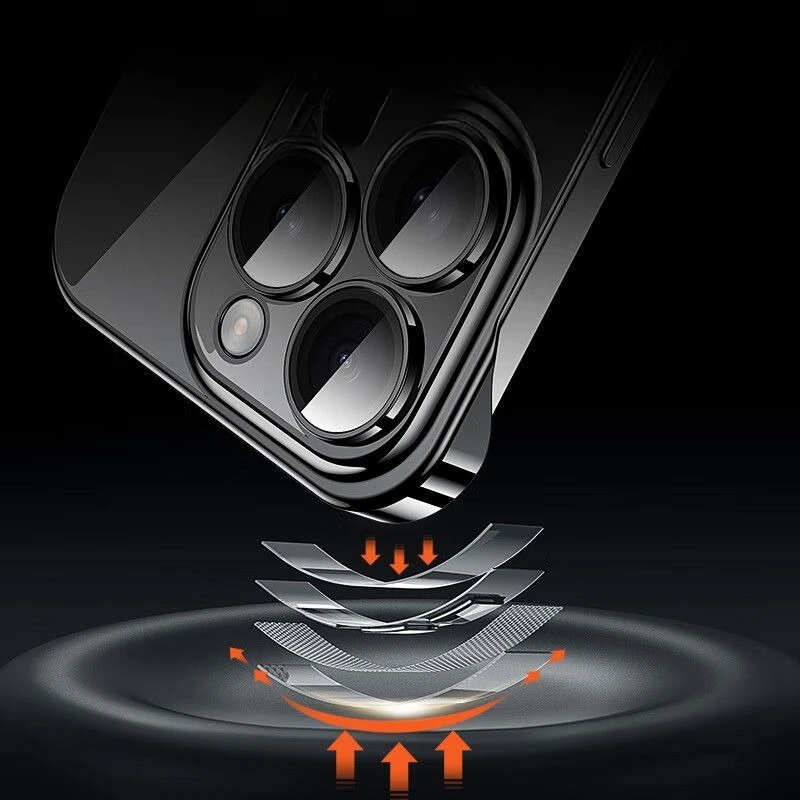 Ultra Thin Frameless Case for Iphone 17promax Air Slim Hard Shockproof Bumper Transparent Cover For iPhone17 17pro air - náhled 3