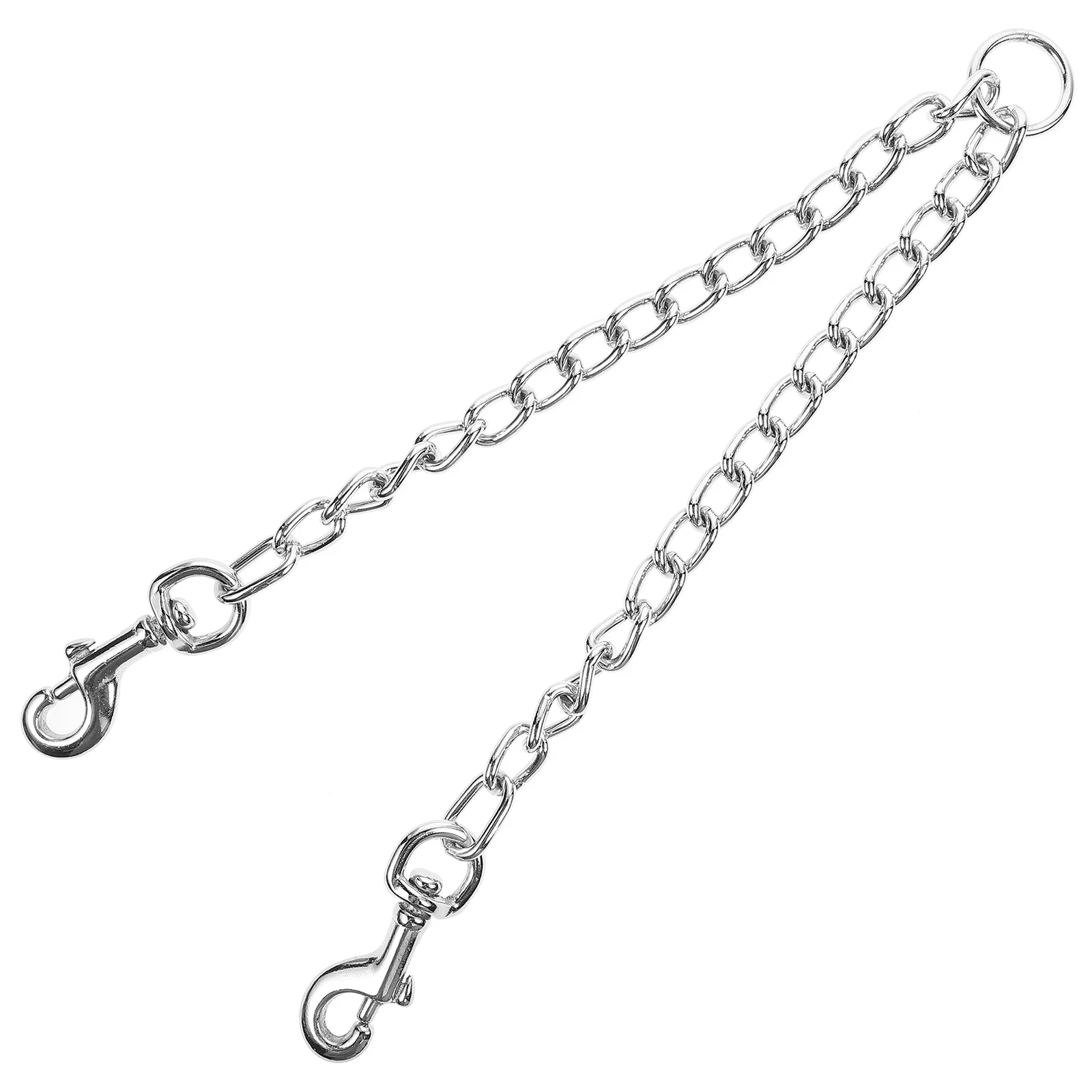 

Dicephalous Double Buckle Dog Walking Leash Heavy Duty Metal Rope Durable Comfortable Lead Suitable for Small Medium Dogs Daily