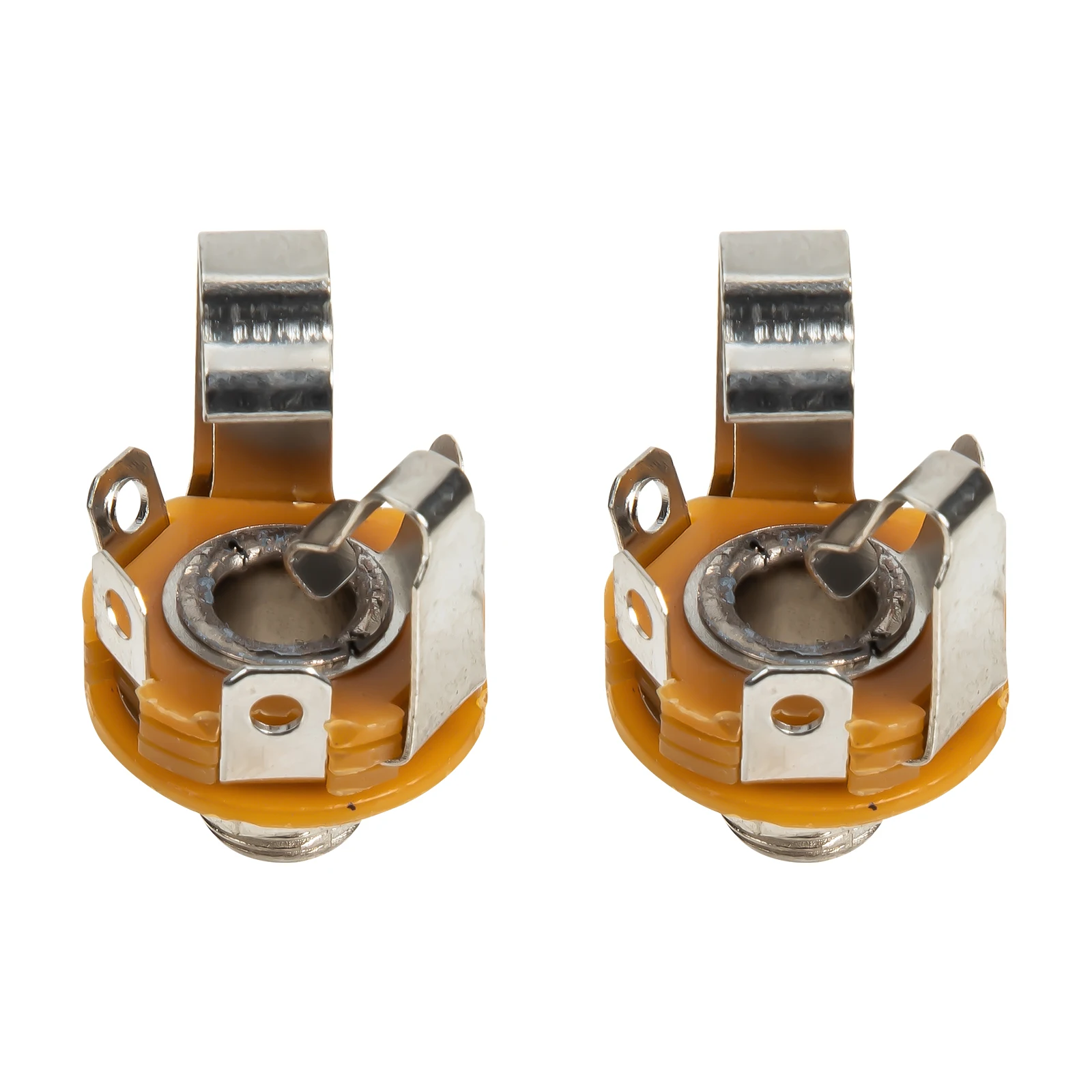 

2pcs Electric Guitar Jack Audio Socket 6.5MM Metal Bass Replacement Microphone Parts Practical Sturdy