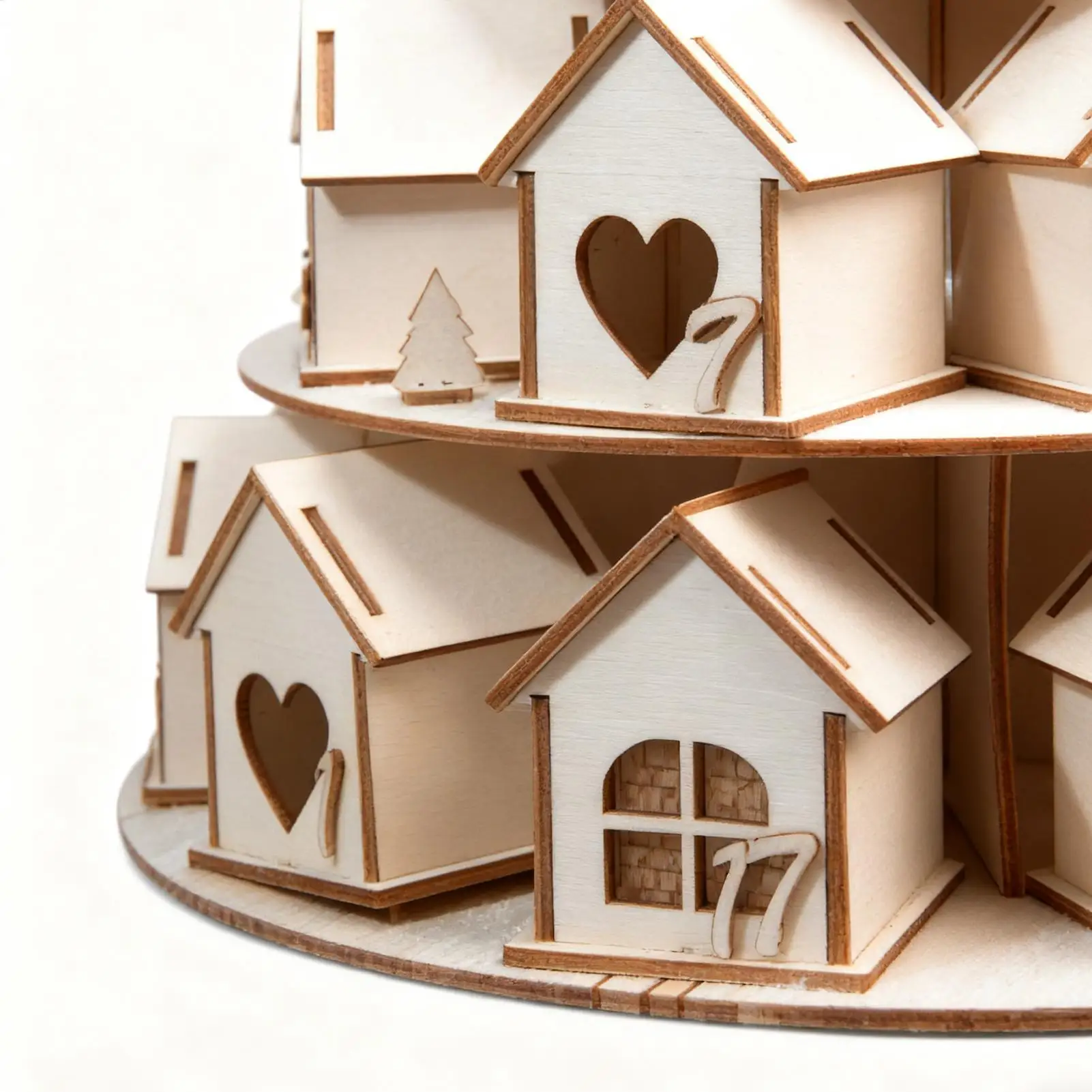 

Рождественский календарь обратного отсчета, дом, пустой праздничный декор для вечеринки, 24-дневный заполняемый дом обратного отсчета для детей, семейных девочек, женщин и мужчин