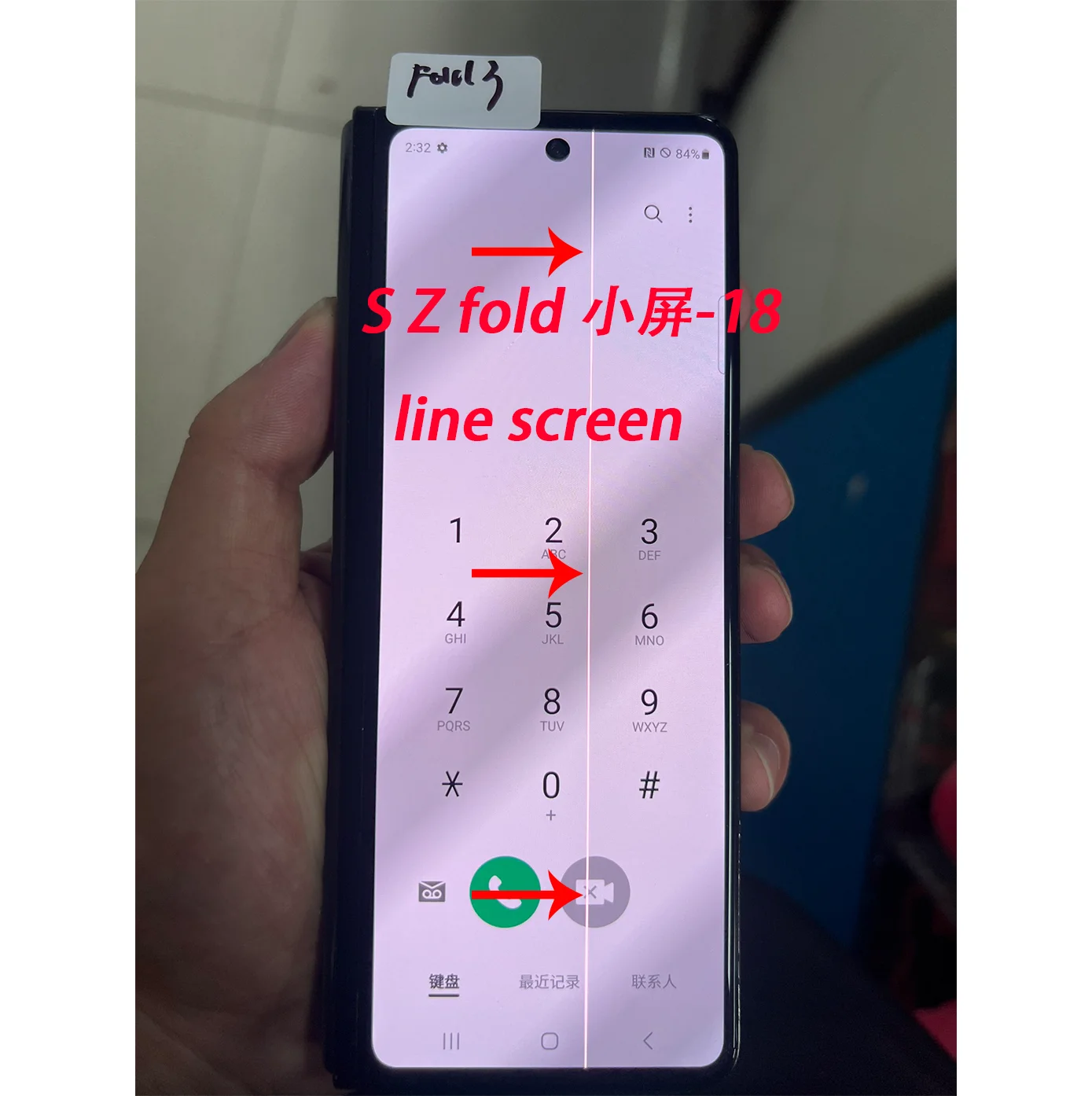 With Defect Point Line No Frame AMOLED For Samsung Galaxy Z Fold 3 F926 LCD Display Touch Screen Replacement LCD