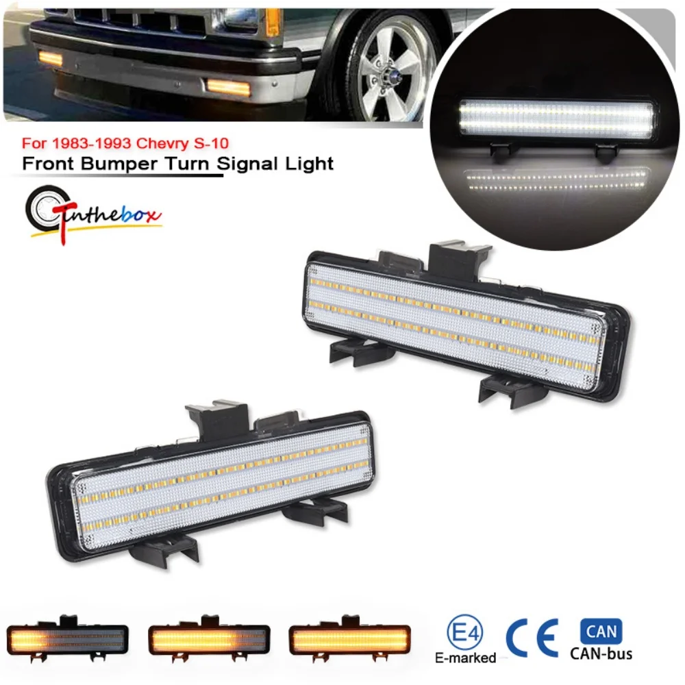 luces-led-bicolor-blanco-y-Ambar-de-parachoques-delantero-drl-estacionamiento-intermitente-dinamico-para-chevrolet-s-10-1983-1993-para-gmc-s-15-1982-1990