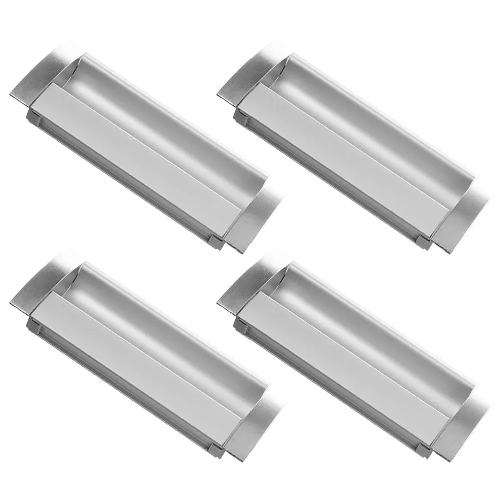 

4 Pcs Hidden Closet Handle Durable Stainless Steel Cabinet Wardrobe Door Hardware Flush Mount Small Invisible Pocket Furniture