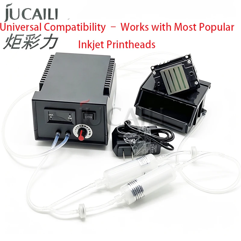 JUCAILI Printhead Washer Cleaner Flush Machine – for XP600/TX800/4720/i3200/DX5/DX7 – Multi-Channel Unclog Unblock Cleaning Kit