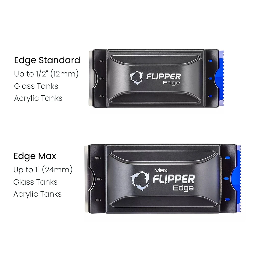 Flipper Edge Standard Max 2 in 1 Floating Magnetic Glass Acrylic Fish Tank Aquarium Algae Cleaner with Dual Blades