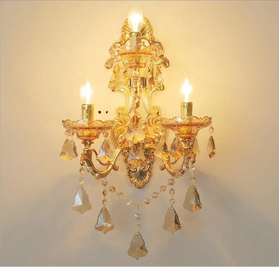 

Modern Crystal Wall Lights Corridor Industrial Bedroom Contemporary Sconce Bedside Living Room