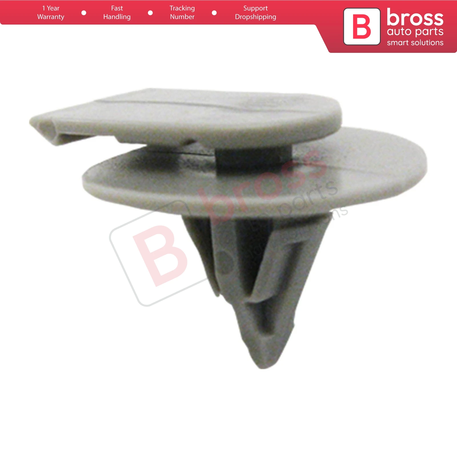 BCF742 10 Pieces Plastic Arch Trim Clips for Mini Cooper: 07131480418 (Gray Colour)