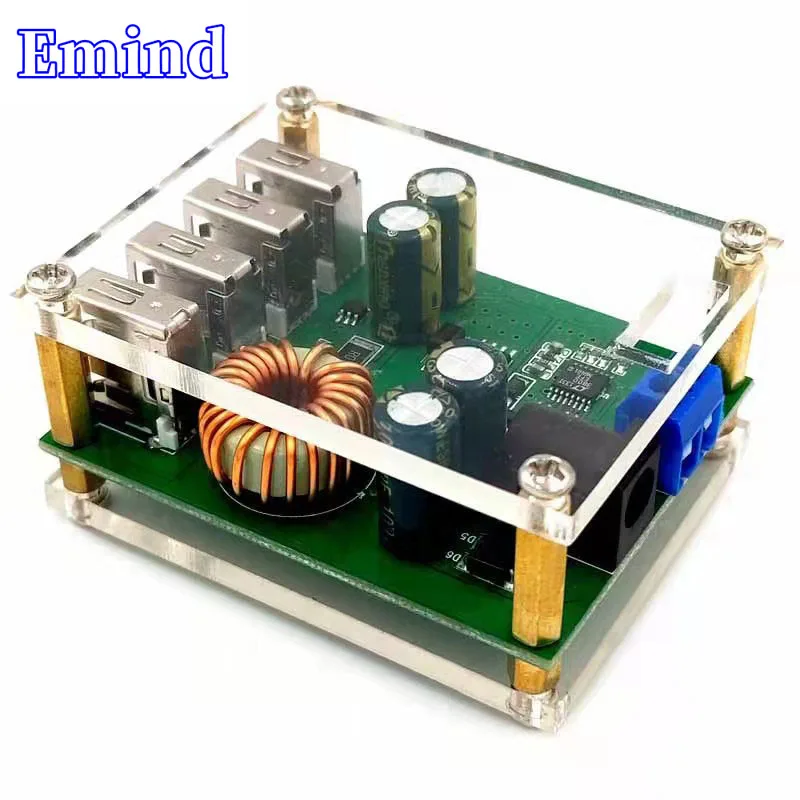 1/3/5/10/20Pcs 4USB DC Buck Module 9V12V24v36V48V60V to 5V/5A High Power Car Buck Line Power Converter