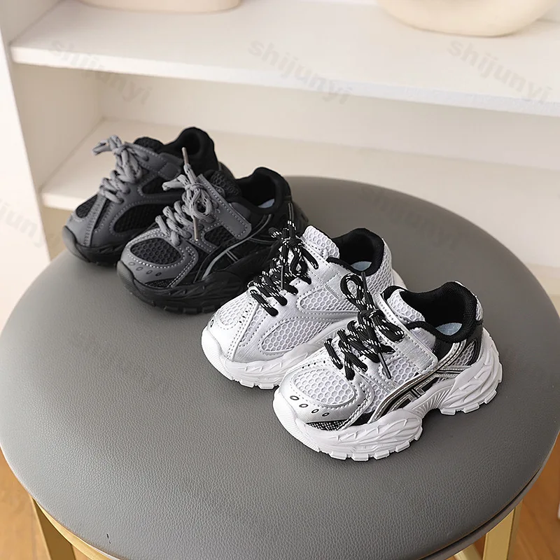 

Детские кроссовки для мальчиков, весенне-осенние новые сетчатые дышащие модные кроссовки для бега, уличная нескользящая повседневная обувь на мягкой подошве для девочек