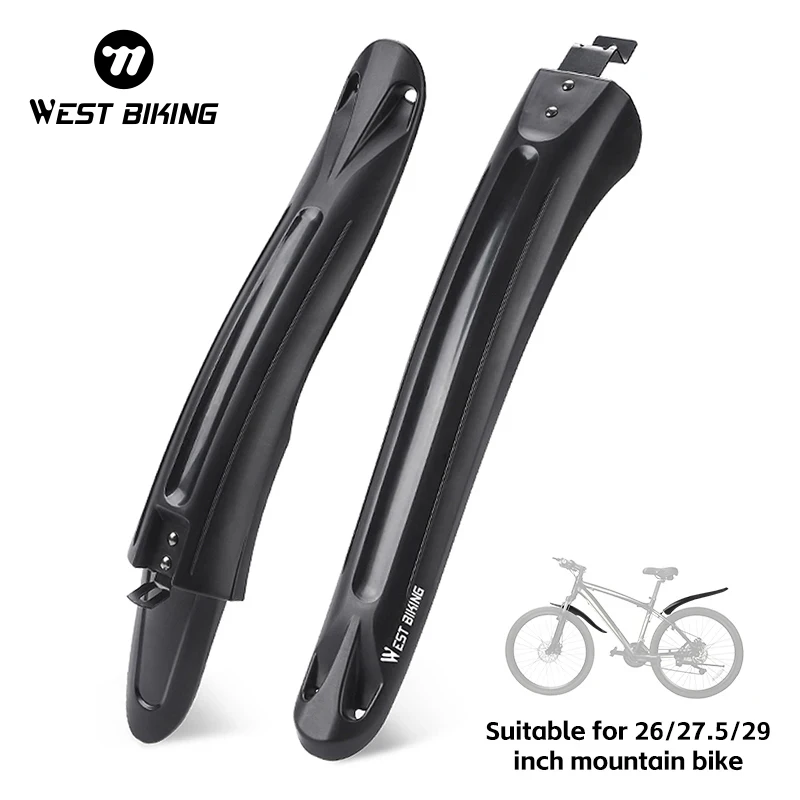 

WEST BIKING Mountain Bike Fender Set Adjustable Quick Release Bicycle Mudguard For 26 27.5 29 Inch Widen Extension Mud Protector