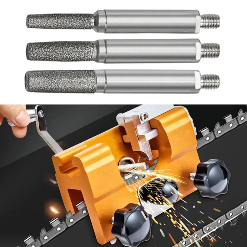 Chain Saw Sharpener Portable Electric Saw Sharpener Chain Grinding Stone Grinding Rod Woodworking Chain Saw Accessory Dropship