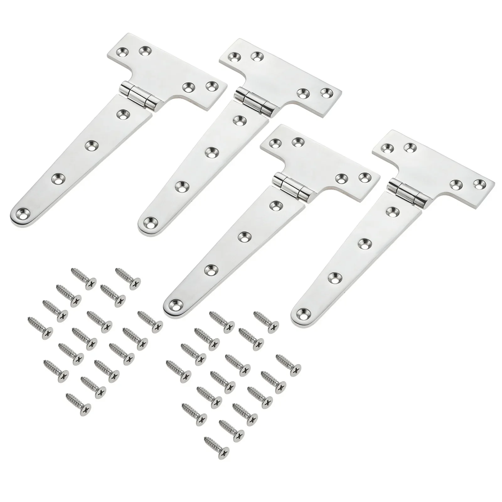 4pcs Marine 316 Stainless Steel 316 Door Hatch T Hinges with Screws 8