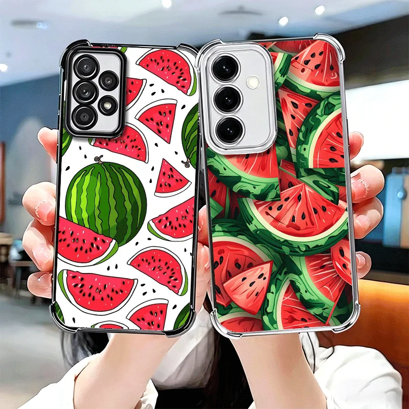 Watermelon Summer Fruit Soft Phone Case For Samsung A17 A27 A07 A37 A57 A16 A56 A15 A55 A14 A54 A13 A53 A26 A36 A25 A35 A24 A34