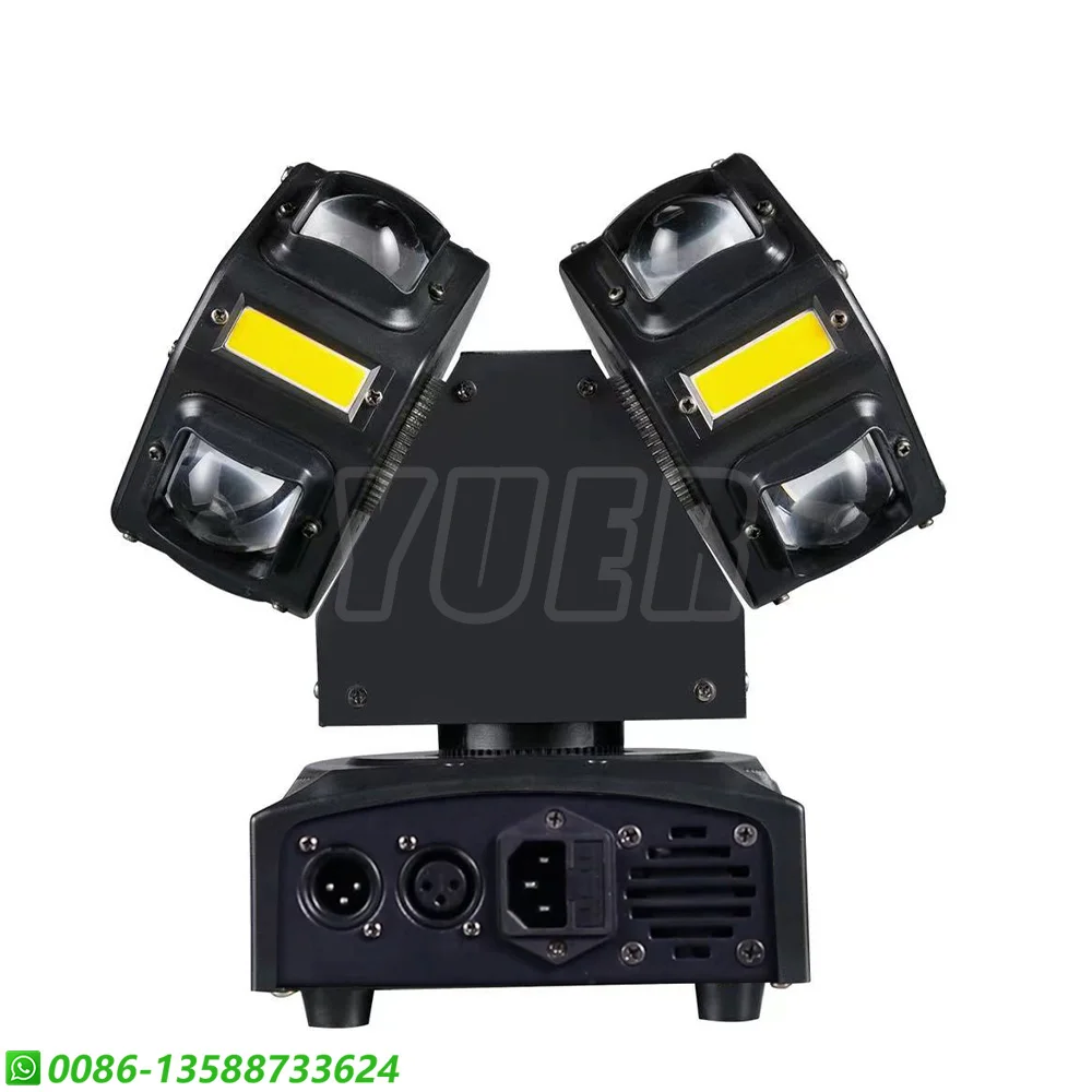 Movendo LED Strobe Light, 2 Cabeças, 8x10W, RGBW, RG Laser, 8x5W, Luz Dourada, DMX512, Decoração Do Partido, Iluminação Do Palco Do Casamento, DJ Disco, Novo