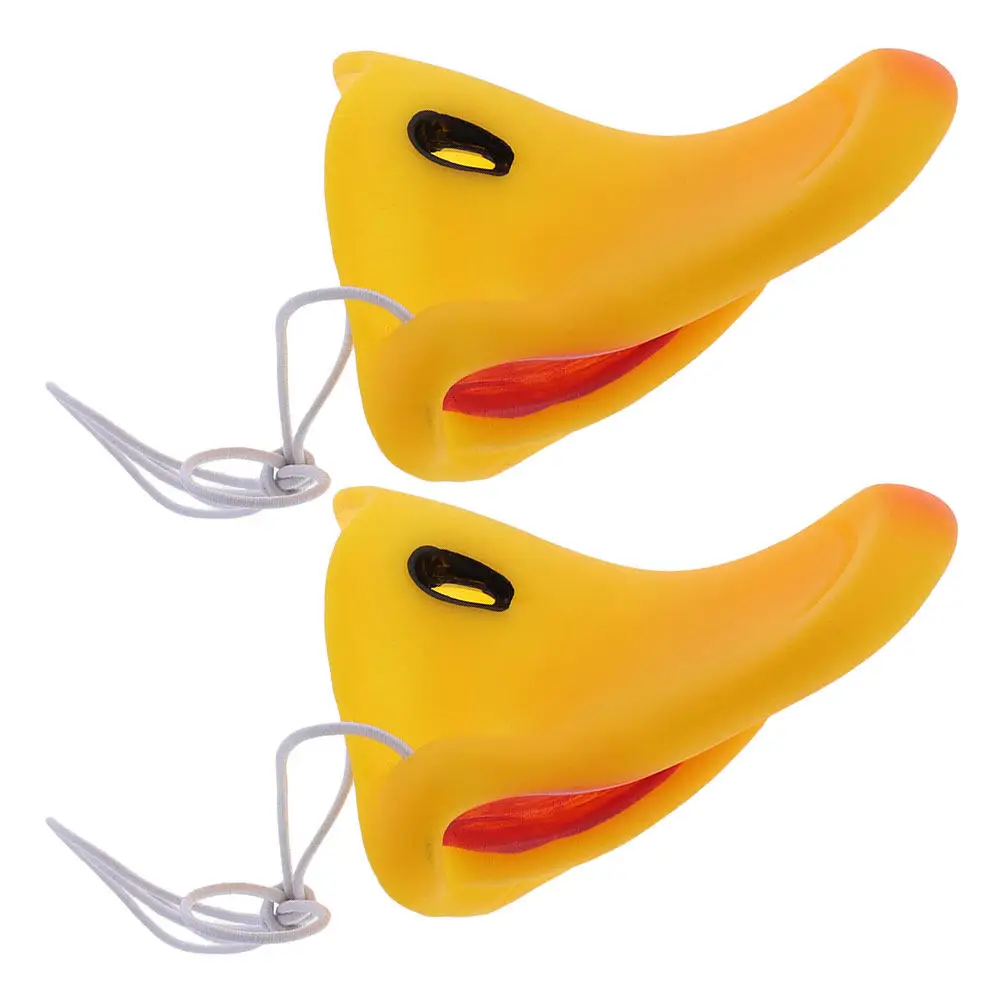 

2Pcs Latex Duck Nose Props Quirky Duck Bill Beak Mask Funny Animal Nose Costume Accessory for Halloween Easter Party Cosplay