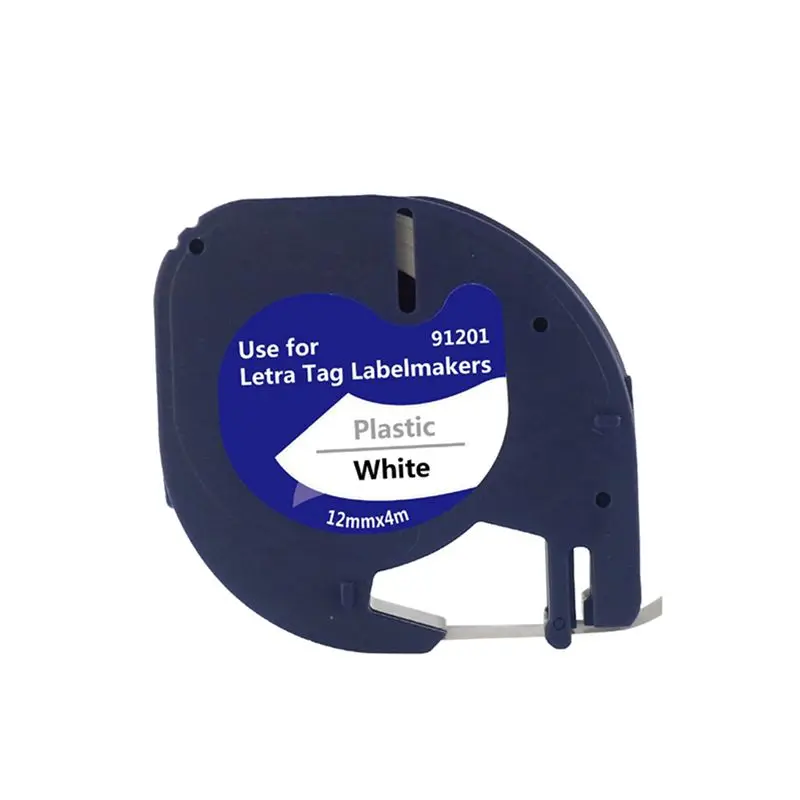 

Stable 40 Pack Plastic Label Tapes For DYMO Letratag 91201 Black On White (12Mm X 4M) For LT-100H, LT-100T, LT-2000, QX50