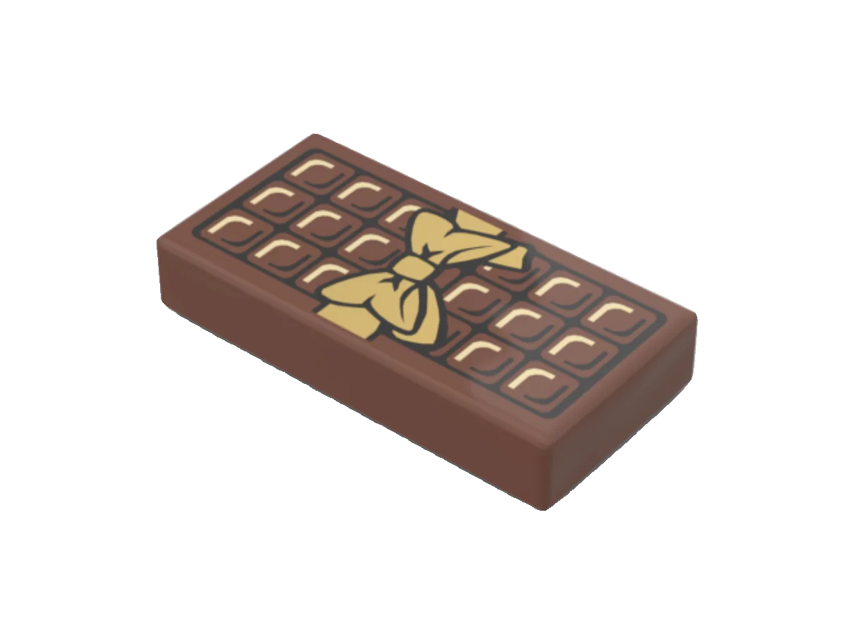 Small particle building block MOC 3069bpr0168 bpb0440 25395 bph3 printing food chocolate match
