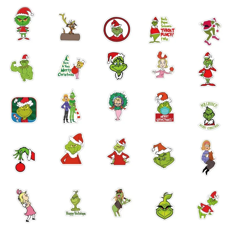 50 pz pumpish the Grinch Anime Sticker valigia Water Cup cancelleria cellulare auto Scooter Laptop frigorifero decorazione Sticker