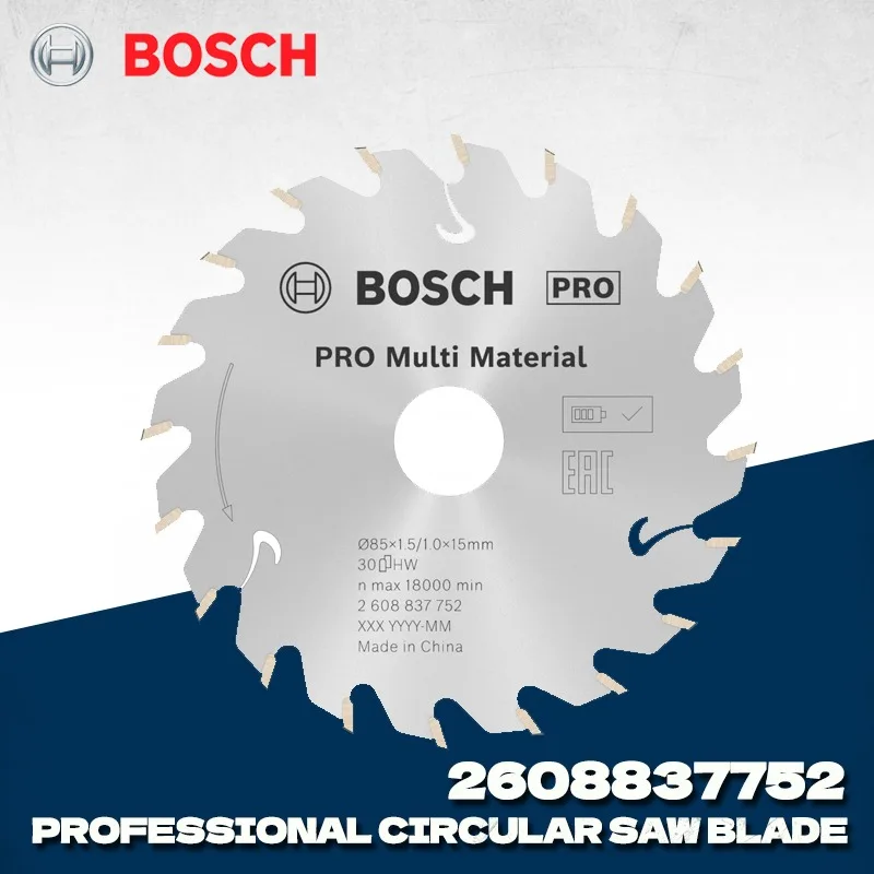 

BOSCH 2608837752 PRO Steel Cordless Circular Saw Blade For Metal Cutting 85x1.5/1.0x15mm T30 Bosch Power Tool Accessories