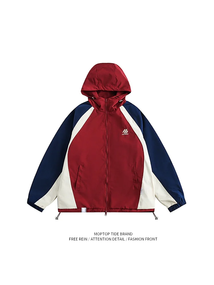 

Мужская спортивная бейсбольная куртка Mr. WH, весна-осень 2023, новая модель, свободный крой, с цветными вставками, верхняя одежда из полиэстера, молодежная мода