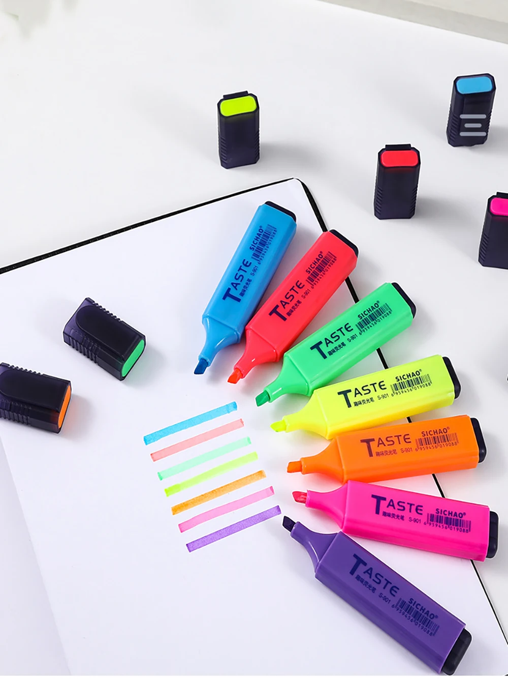 4/6/8 farben Textmarker Schräge Spitze Fluoreszierende Stifte Wischfest Für Student Geschenk Kunst Büro Schreibwaren Schule Liefert – Detail 2