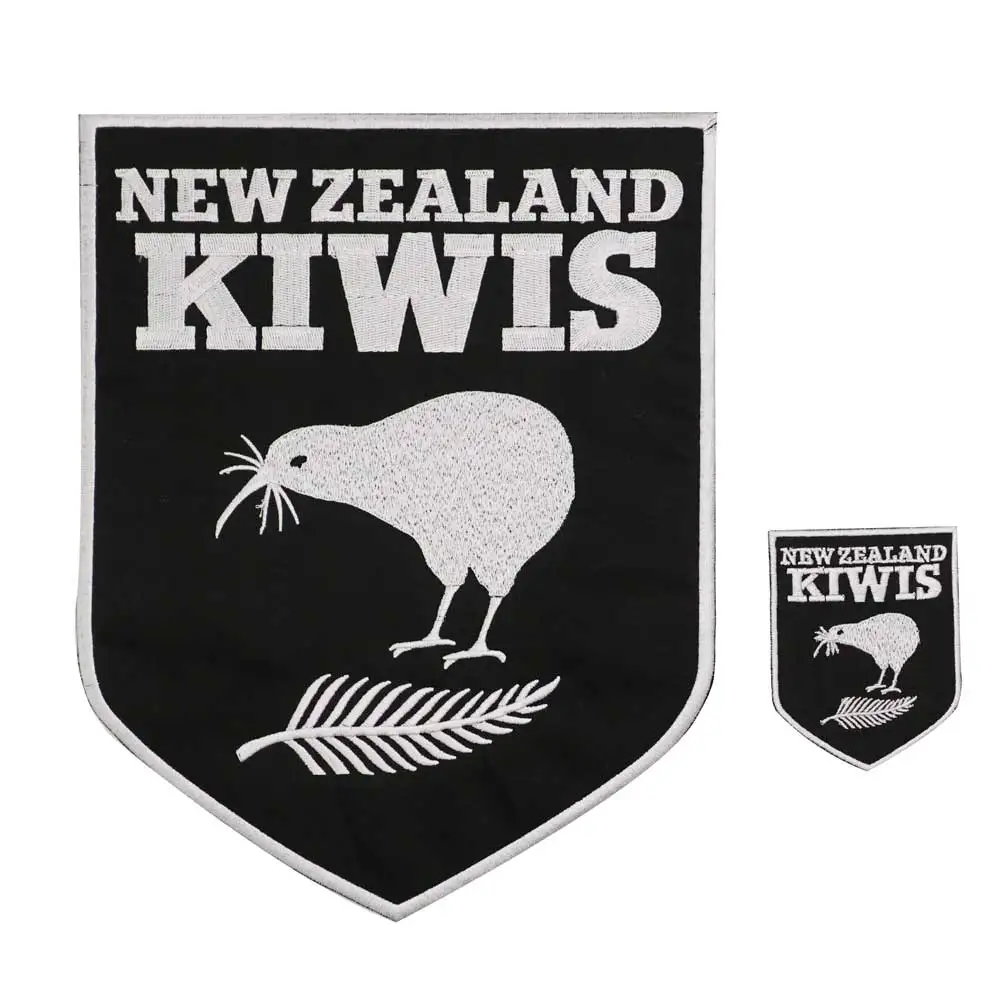 New Zealand team Embroidered large Patches Applique Sewing and iron Hip Hop punk biker Band Rock Clothes Essential item