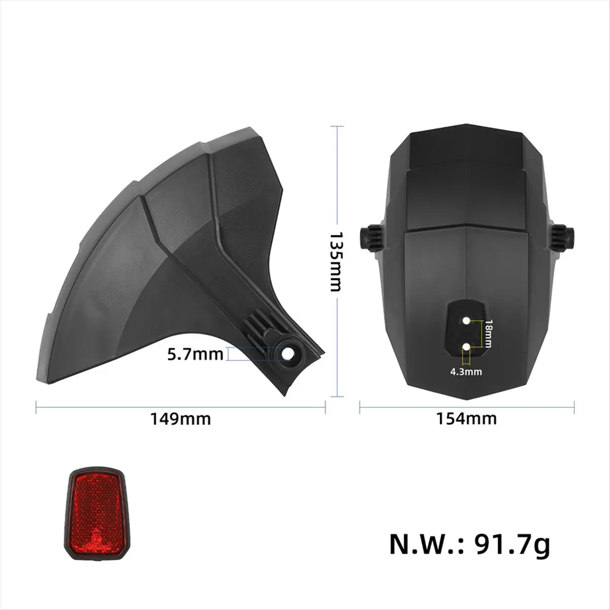 new arrival  Rear Wheel for G3 G4 Electric Scooter Back Mudguard Wing Support Assembly Parts