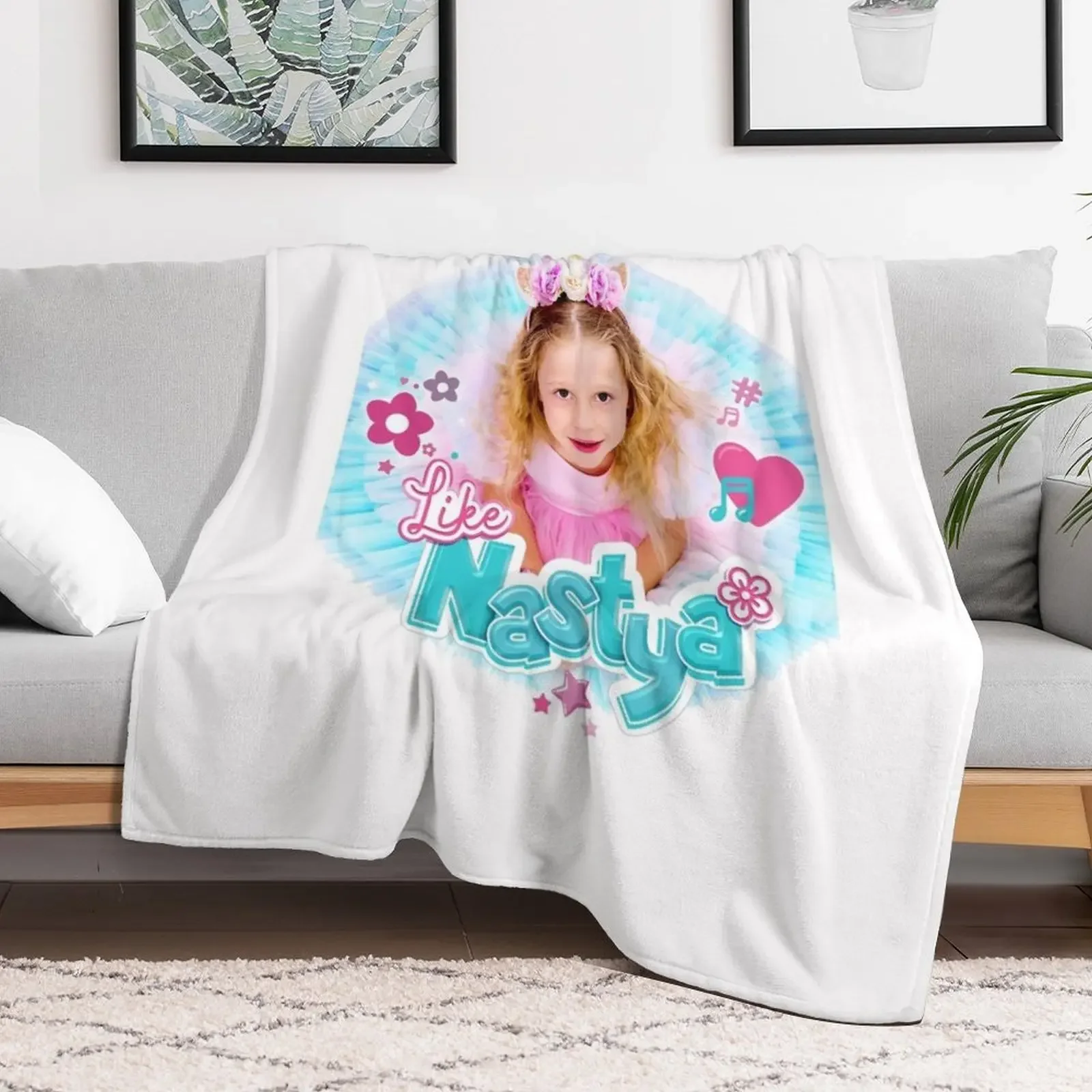 Nastya shows the safety rules in the pool Throw Blanket Heavy For Baby Plaid Decorative Sofa Blankets