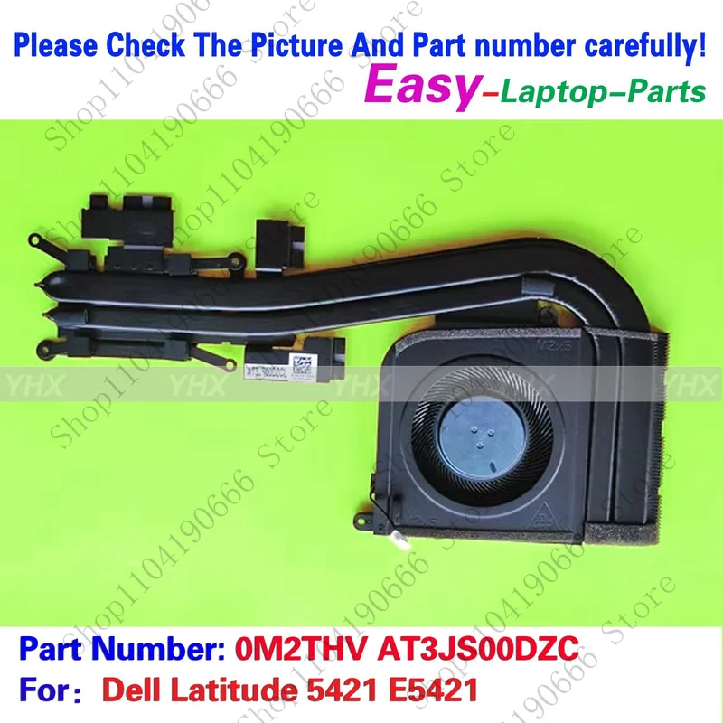 

bd New For DELL Latitude 5421 E5421 Cooling Heatsink Fan 0M2THV AT3JS00DZC.