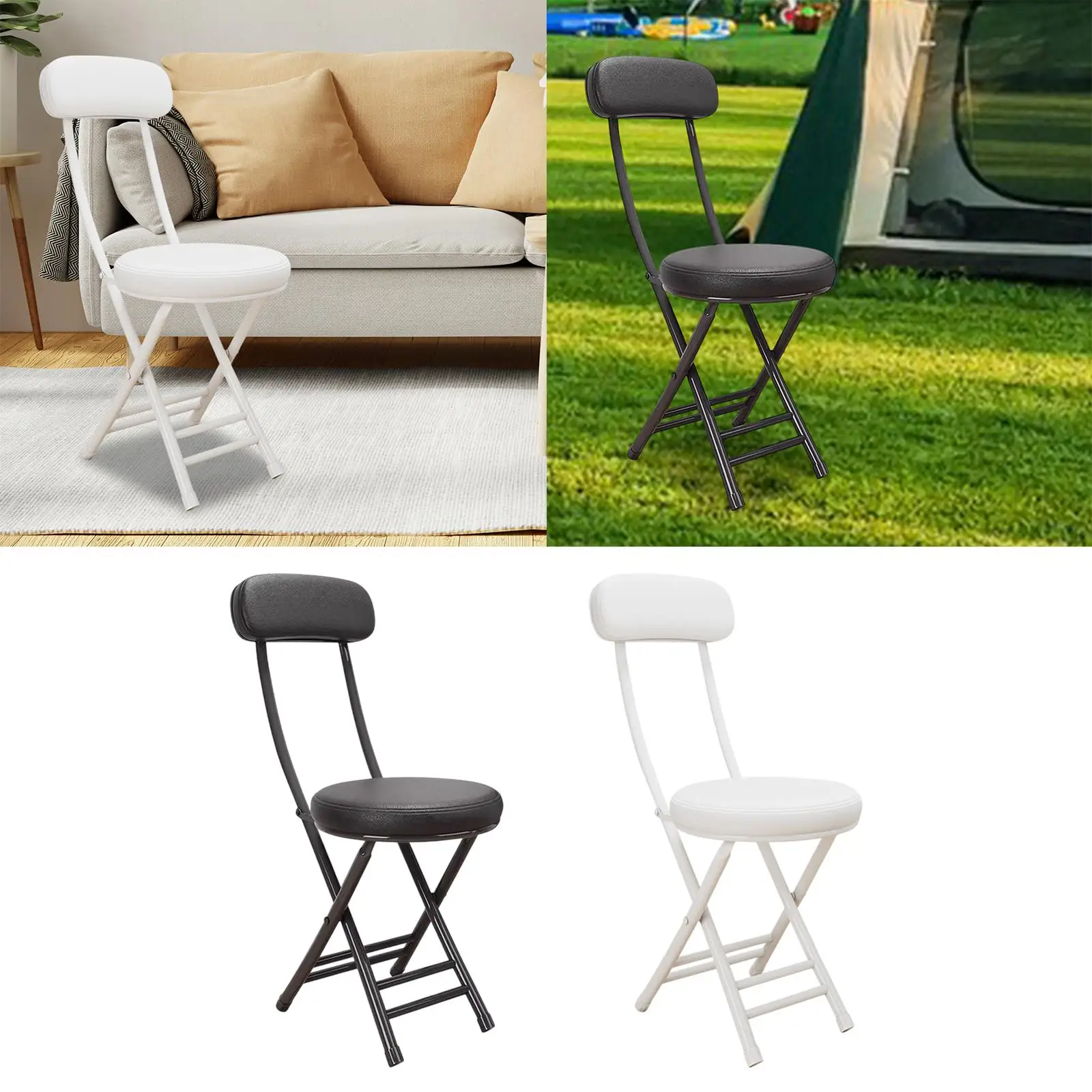 Gepolsterter Klapphocker, Möbel, Camping, Klappstuhl für Hof, Café, Outdoor