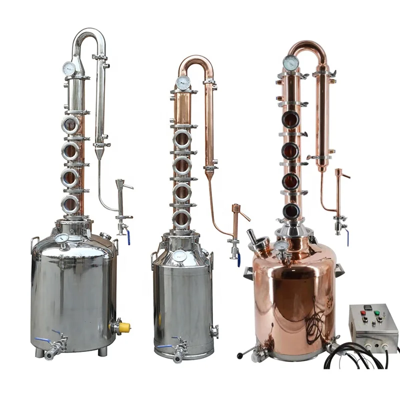 Refinery Ethanol Bubble Plates Alcohol Industrial Copper Distillation Column For Whiskey