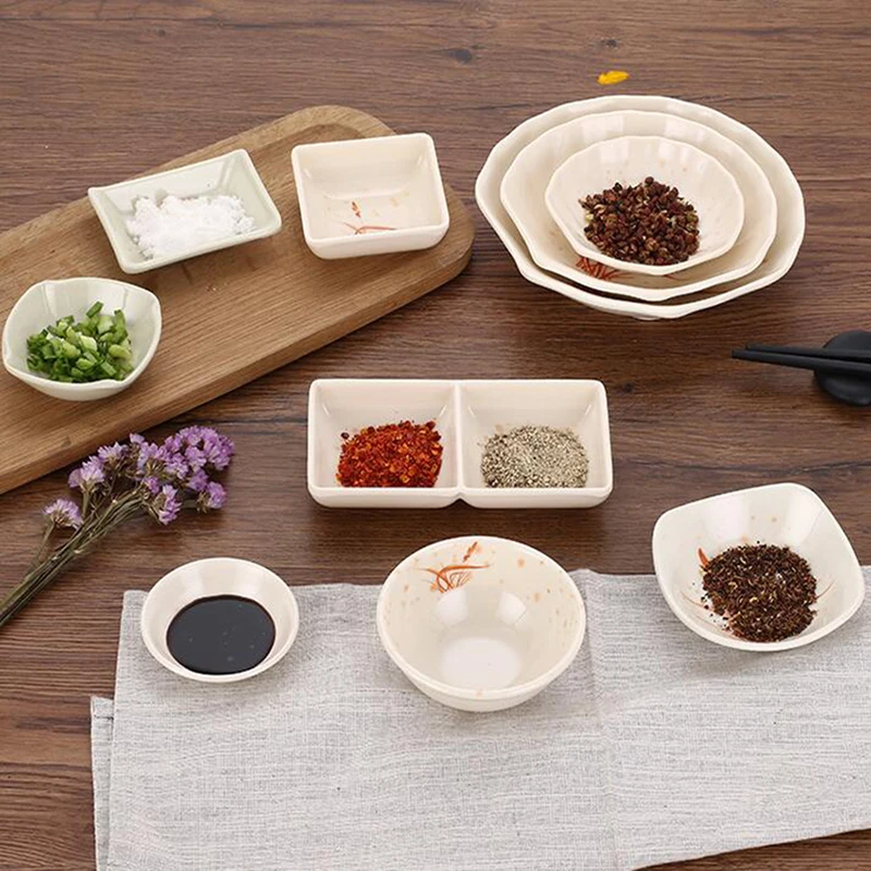 Round Rectangular Plastic Sauce Dish,seasoning dish, dipping dish, vinegar dish, soy sauce dish, dipping dish, seasoning dish