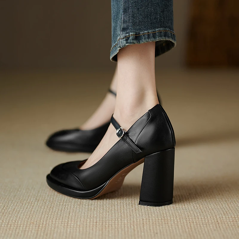 

Luxury Outdoor Woman Heels Female For Women's shoes genuine leather Pumps Women's shoes 2025 New Fashion Trend