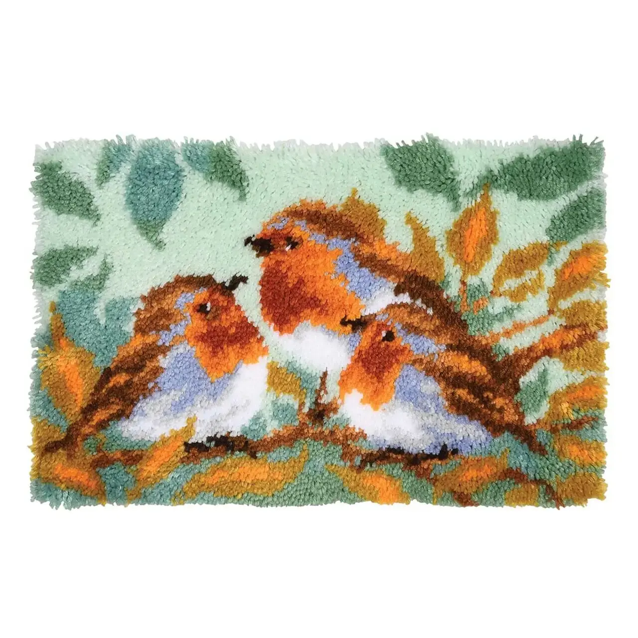 

DIY Two birds Latch Hook Rug Kits with Pre-Printed Canvas Pattern Tapestry Making Kits for Adults and Beginners Home decoration