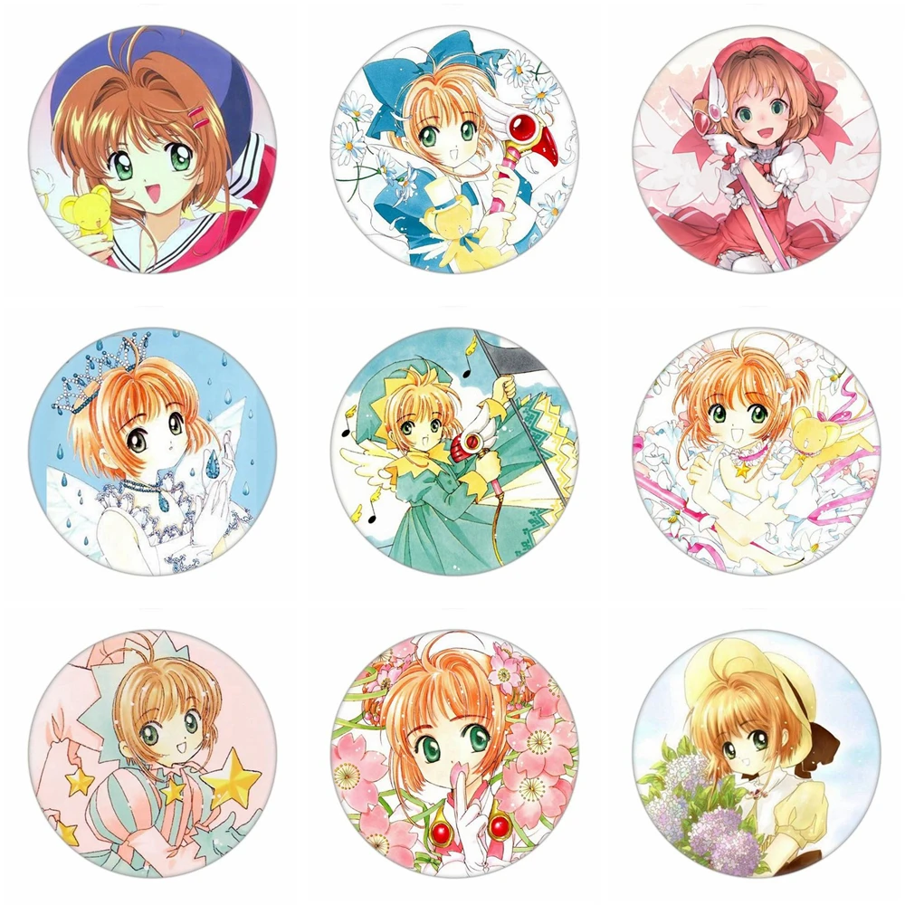 Anime Card Captor Sakura DAIDOUJI TOMOYO LI SYAORAN Tomoyo Daidouji Cosplay Costume Badge Pin SPTE Tinplate Brooch Accessories