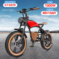 Hidoes HD-B10 Electric Bicycle 1000W Powerful Motor 48V13AH Battery Electric Bike 20*4.0-Inch Fat Tire Aldult City Road E-Bike