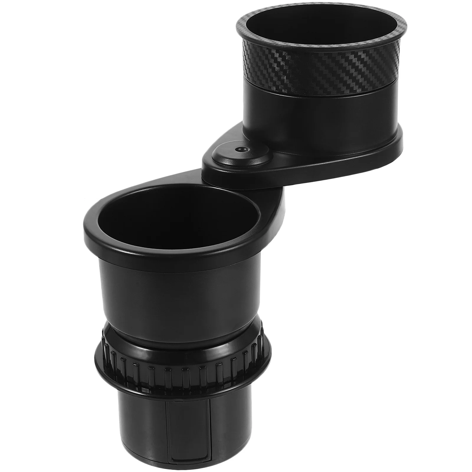 

Car Cup Holder Expander 2 in 1 Dual Drink Organizer Adjustable Rotatable ABS Material for Road Trips Car Cup Holder