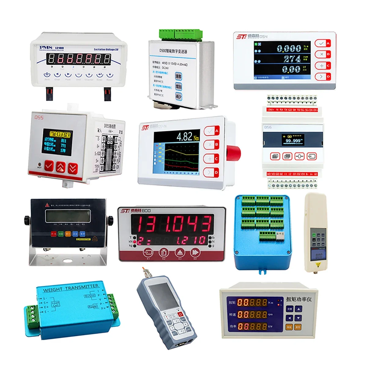 Load cell weight controller display transmitter portable loadcell force amplifier junction box weighing indicator