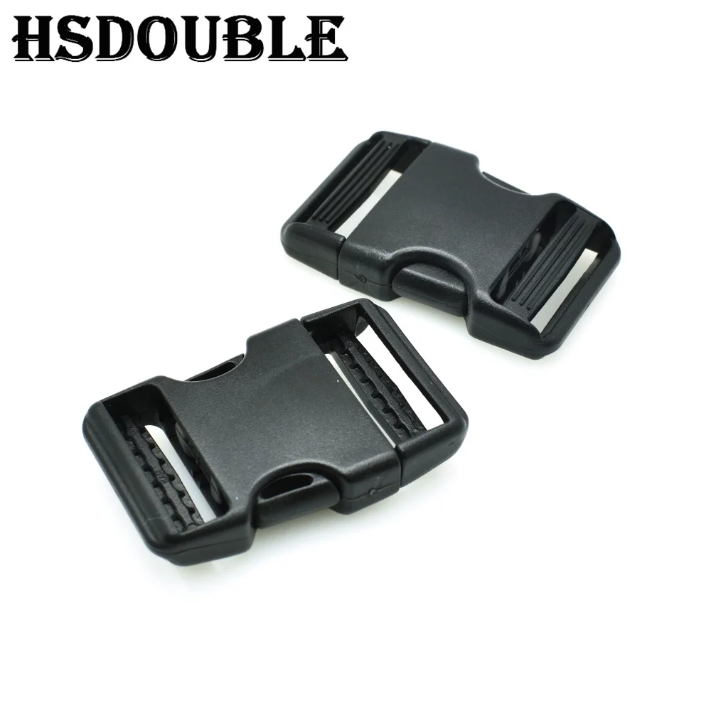 2 Pcs/Pack 20mm 25mm 32mm 38mm Side Release Buckle Dual Adjustable Belts Tactical Backpack Straps Webbing Bag Parts Accessories