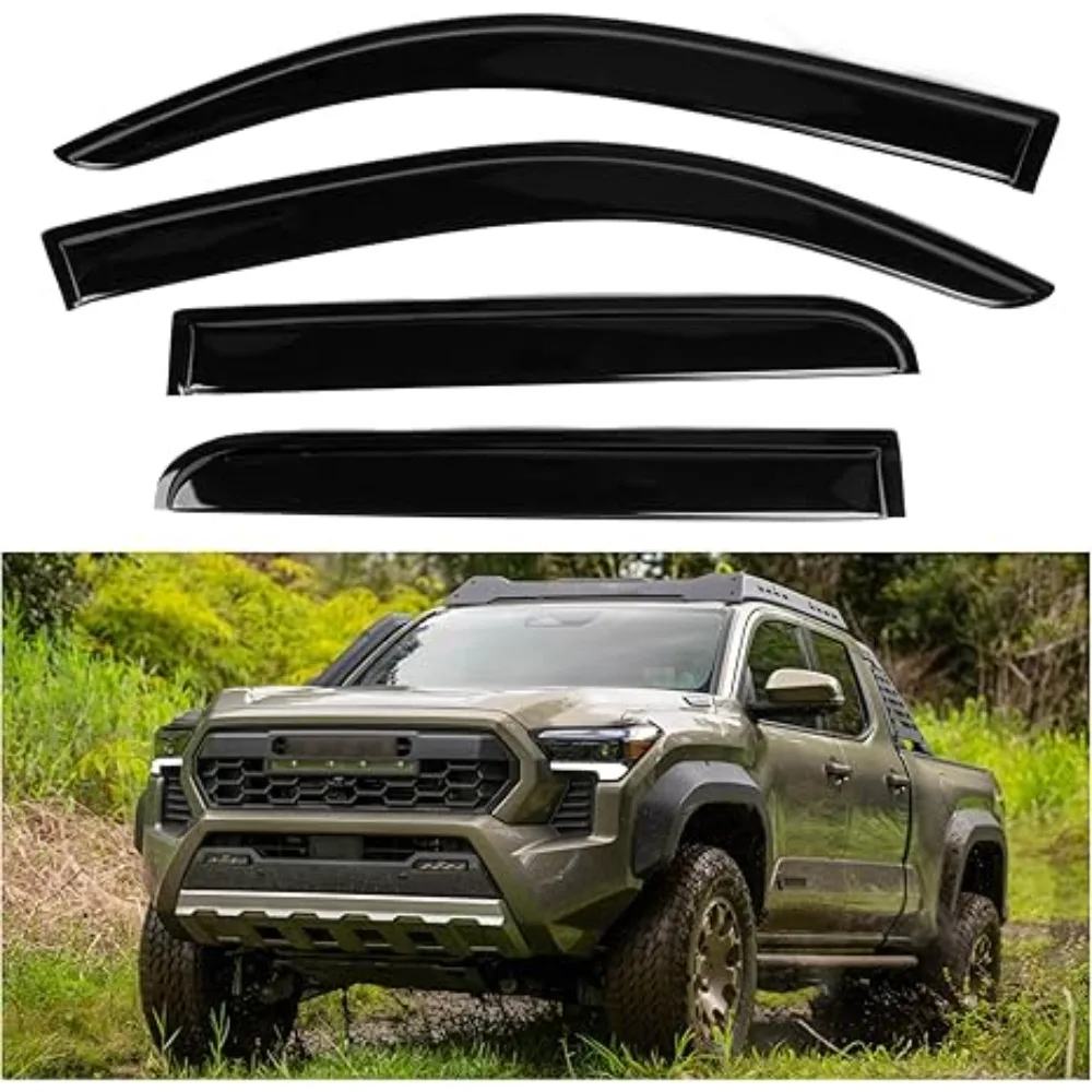 

4PCS Car Side Window Vent Visor Window Deflectors Rain Guards Window Visors Vent Deflector for Tacoma 2024 2025 Accessories
