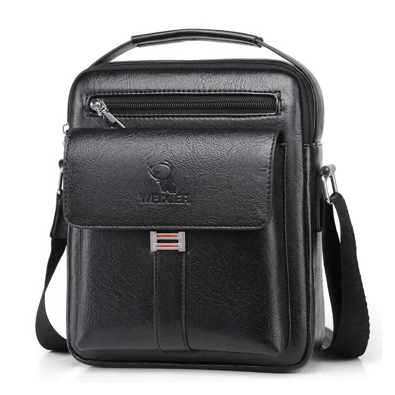 

Men's Waterproof Travel Shoulder Bag | PU Leather Large Capacity Messenger Bag Hot Sale