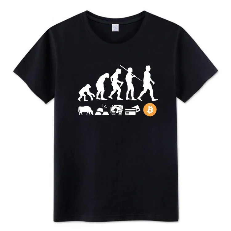 

Musk Has The Same Short-sleeved T-shirt BTC Currency Evolution Bitcoin BITCOIN Blockchain Clothes Coin Circle Pure Cotton Sports