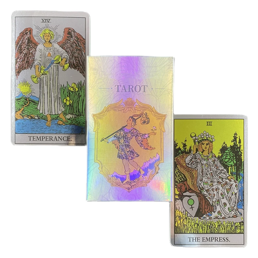 New Oracle Laser Tarot Rider Cards Pocket Deck English Version Osho Zen Mystical Manga Board Family Party Playing Game