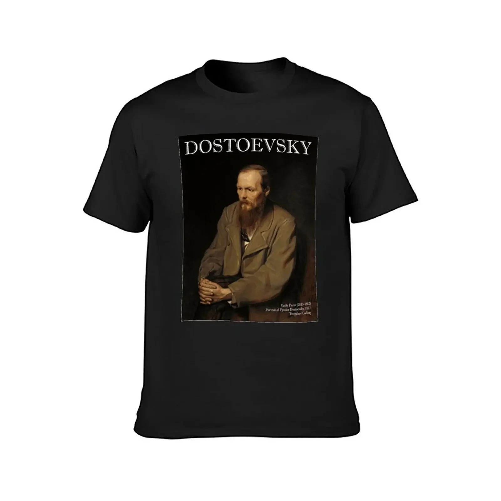 Portrait of Fyodor Dostoevsky (Vasily Perov) T-Shirt Short sleeve tee tops shirts graphic tees cotton t shirt men