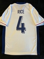 Super Cool 3d Printed Sports Training Shirt Short-sleeved Mi #4 England Home Jersey White Declan 2024
