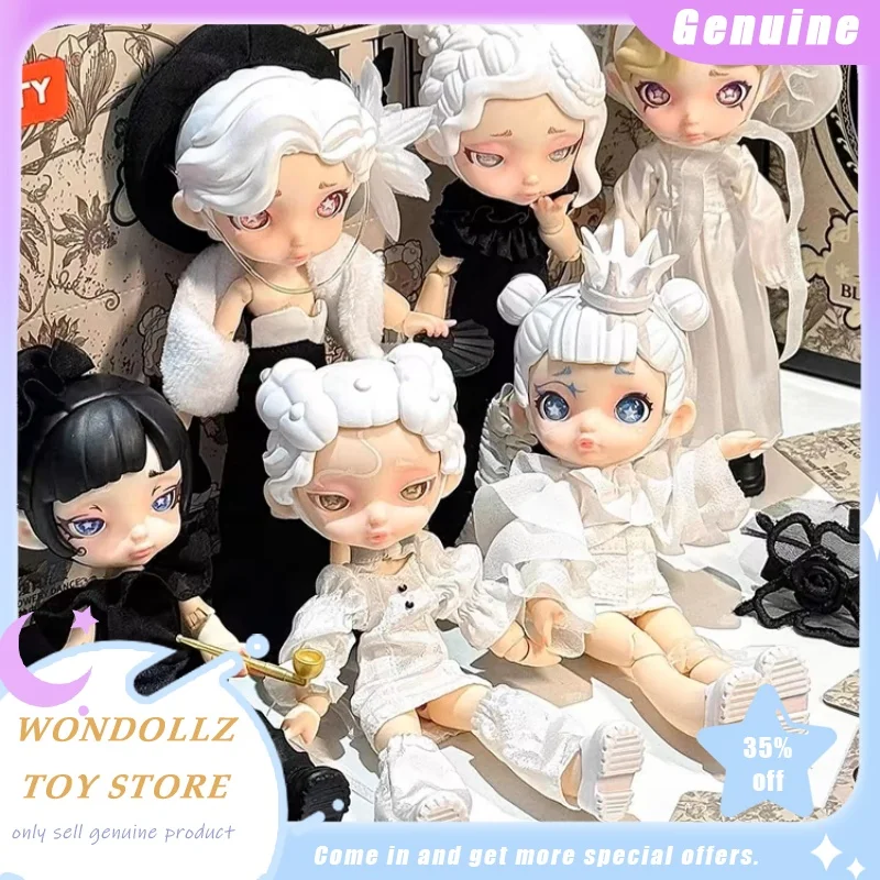 

Подлинная серия Laura Black And White Spectrum слепая коробка Ob11 1/12 Bjd Kawaii Girl, экшн-фигурка, украшение, модная игрушка, подарок для девочек