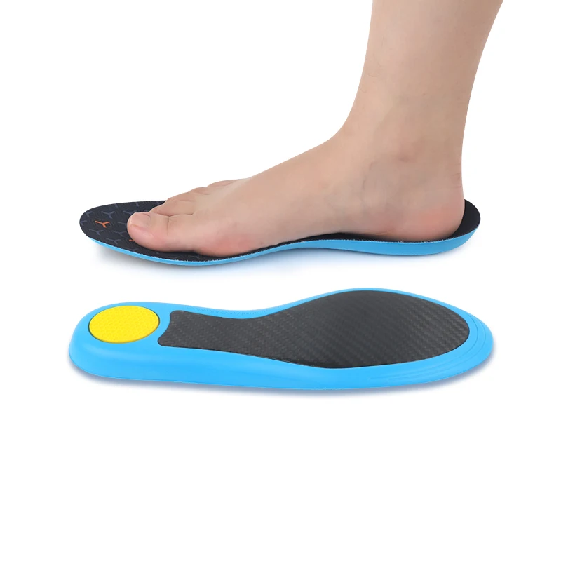 Carbon fiber insoles for running efficiency, over spin control, 3D arch support, ultra light and high-strength carbon fiber