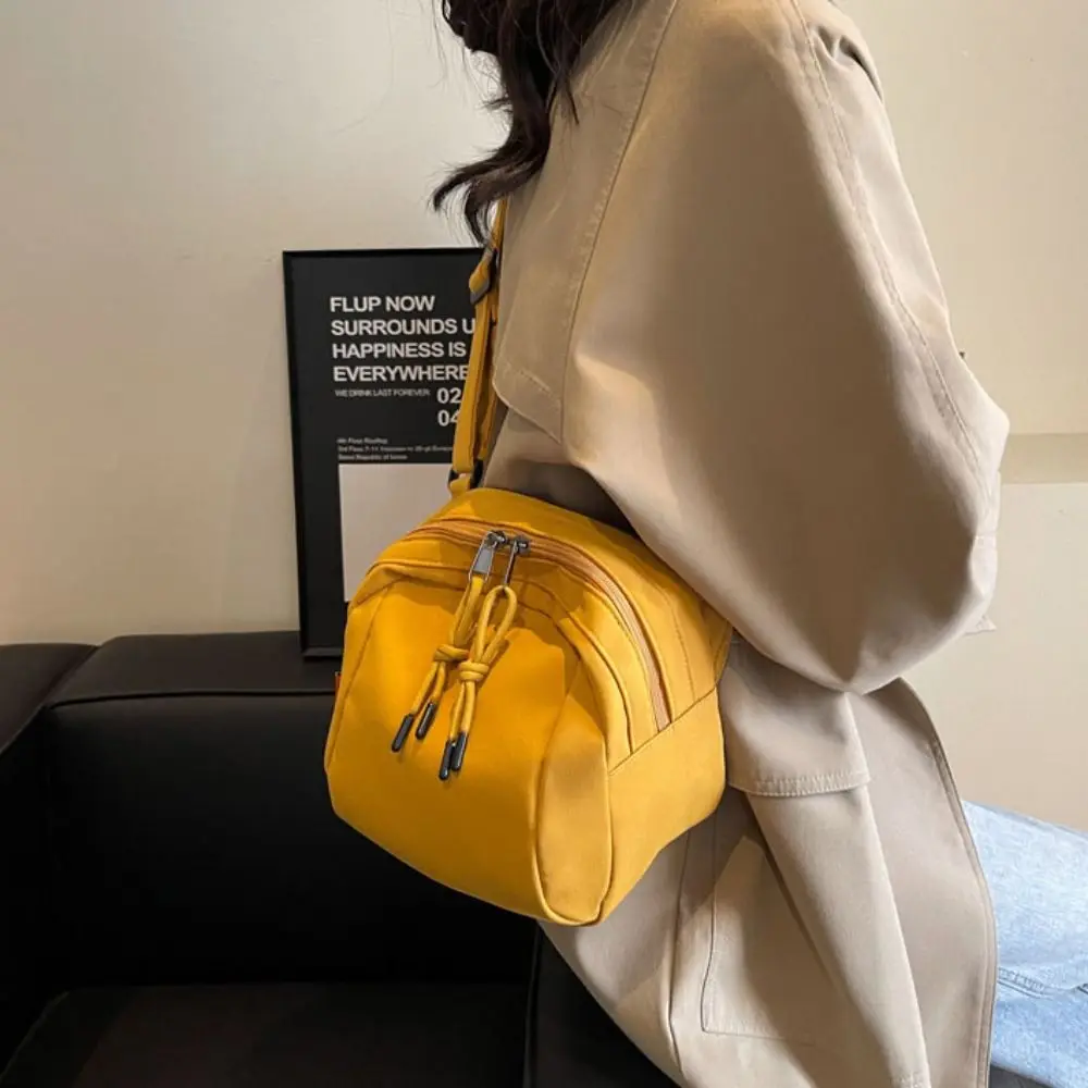 

Cool Shoulder Bag Solid Nylon Bag Crossbody Bag Korean Style Turtle Bag Large Capcity Solid Color Simple Shell Bag Women